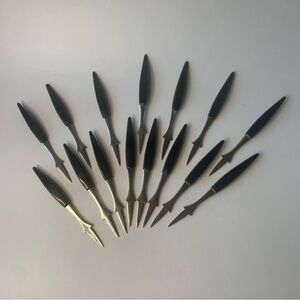 Vintage Mid Century Stainless Steel Appetizer Picks Set of 15